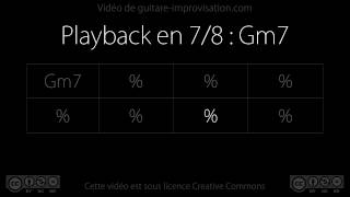 78  Gm7 Backing Track 300 bpm [upl. by Nilyac305]