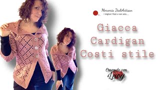 Uncinetto tutorial Cardigan Costi cardigan o giacca a due esagoni ‼️primi due giri in descrizione [upl. by Job776]