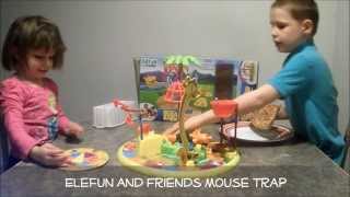 Elefun and Friends Mouse Trap Game Demonstration [upl. by Ydnac]