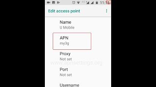 U Mobile APN Settings for Android 4G LTE [upl. by Banebrudge685]