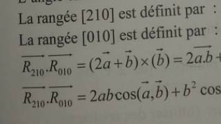 Cristallographie géométrie module de la rangéelangle entre les rangées SMC S4 3 [upl. by Yenroc]