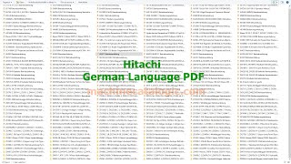 Hitachi Service and Operators Manual  German Language PDF [upl. by Marvin]