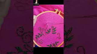 Hater kaj Embroidery dress stitch হাতের কাজের জামা Jamay hater kajer design Embroidery by hand [upl. by Iyre]