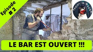 Je rénove une maison pour mon père  Episode 2  On ouvre un mur pour le bar [upl. by Eirbua]