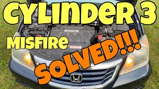 Simple Fix for a P0303 Engine Code  Cylinder 3 Misfire 2009 Honda Odyssey [upl. by Evonne]