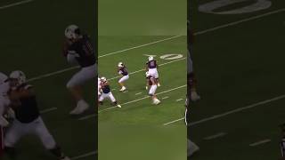 QB THROWS PASS WITH HELMET ON BACKWARDS😳 [upl. by Ynove]