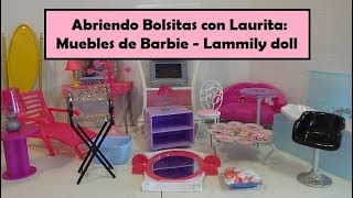 Abriendo Bolsitas con Laurita Muebles de Barbie Lammily doll [upl. by Elihu]