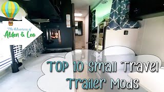 TOP 10 DIY Small Travel TrailerCamperRV Mods Modifications or Updates  WOLFPUP 16BHS [upl. by Lorena187]