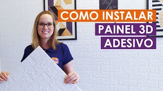 Como instalar e transformar uma parede com Painel Placa 3D Tijolo Adesivo DIY [upl. by Eussoj]