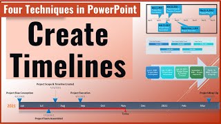 Create PowerPoint Timelines 4 Different quotHowToquot Techniques [upl. by Ellehsat]