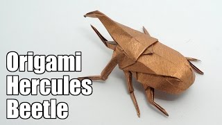 Origami Hercules Beetle Jo Nakashima [upl. by Annuaerb431]