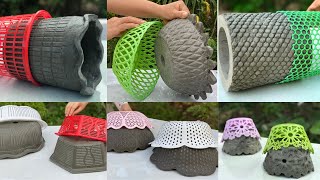 6 Amazing Perfect Beautiful Cement Flower Pots [upl. by Sokim132]