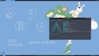 ARCH LINUX  XFCE  COMPTON  CONKY LUA [upl. by Nauq]