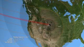 Eclipse Across America Path Prediction Video [upl. by Nanis]