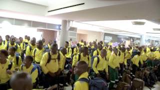 South African Firefighters arrive in Edmonton [upl. by Burnaby]