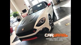 New Fiat 124 Spider Abarth Custom Car Wrap Miami Florida  Car Wrap Solutions [upl. by Ramu358]