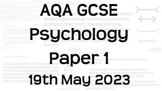 The Whole of AQA GCSE Psychology Paper 1  Exam Revision for 19th May 2023 [upl. by Atneuqal]