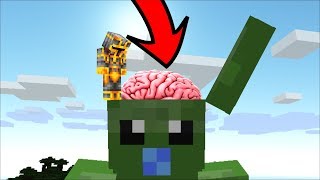 MC NAVEED TRAVELS INSIDE BABY ZOMBIE BRAIN TO DESTROY ALL THE DANGEROUS MOBS MOD Minecraft [upl. by Odraude]