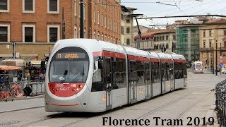 AnsaldoBreda Sirio ItalyFlorence Tram 2019 [upl. by Trbor316]