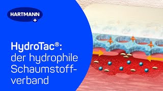 HydroTac® hydrophile Schaumstoffverband der trockene Wunden feucht amp feuchte Wunden trocken hält [upl. by Hanus]