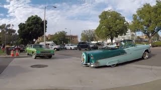 Hundreds of low riders leaving the end of summer car show Kimball Park National city CA 9923 [upl. by Guidotti241]