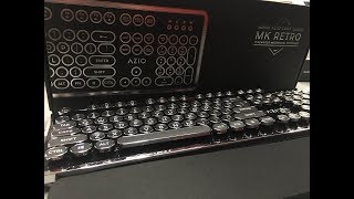 Azio Retro Mechanical Keyboard  Unboxing [upl. by Frangos]