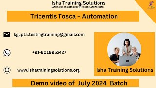 Tricentis Tosca – Automation Demo on 24th July 2024 [upl. by Ferwerda147]