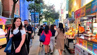 4K Myeongdong Street Walking Tour in Seoul  Street Food [upl. by Ycul250]