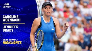 Caroline Wozniacki vs Jennifer Brady Highlights  2023 US Open Round 3 [upl. by Jermaine]