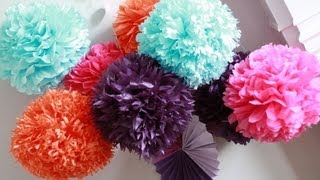 How To DIY Paper Pom Tutorial  Decorations that impress [upl. by Avon71]