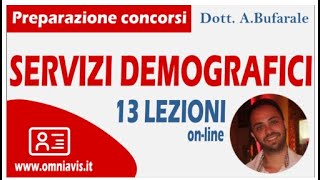 SERVIZI DEMOGRAFICI corso per la preparazione ai concorsi  Lezione 00 05042020 [upl. by Dyob833]