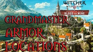 The Witcher 3 Blood And Wine  Begin All Scavenger Hunts Grandmaster Armor Locations  MAPS [upl. by Arrait]