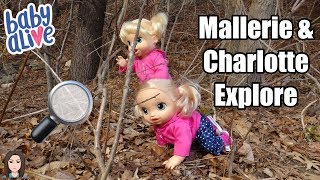 Baby Alives Mallerie amp Charlotte Explore Outside  Kelli Maple [upl. by Weyermann]