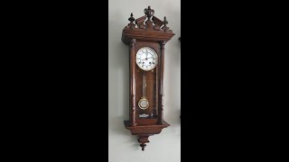 1891 Lenzkirch Antique German Wall Clock AntiqueClocksDepot [upl. by Ozne21]