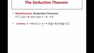 26 The Deduction Theorem [upl. by Chevy]