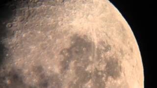 Moon through a 6 inch Dobsonian [upl. by Eibmab]