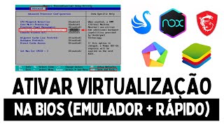 Como ATIVAR VIRTUALIZAÇÃO do Processador EMULADOR  RÁPIDO [upl. by Marbut]