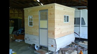 Pop Up Camper to Hardside Conversion  Part 7 Windows and Roof [upl. by Dorinda]