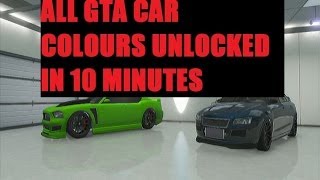 GTA V online How to unlock all colours in 10 mins [upl. by Hamnet]