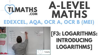 ALevel Maths F301 Logarithms Introducing Logarithms [upl. by Duile]