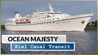 Cruise Ship OCEAN MAJESTY travels the Kiel Canal [upl. by Orsa]