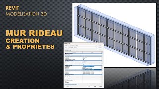 Mur rideau dans Revit  Création et propriétés [upl. by Enida31]