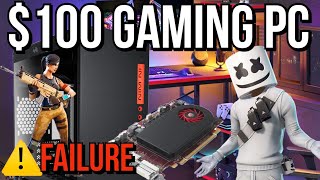 Build a 100 Custom Gaming PC on a Budget vs Dell HP office upgrade gpu ssd Fortnite gameplay radeon [upl. by Marcelline]