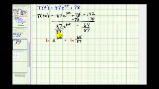 Ex Newtons Law of Cooling  Exponential Function App [upl. by Bonucci]