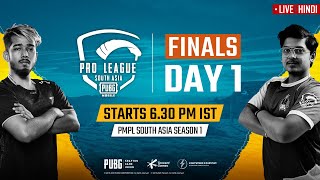 Hindi PMPL South Asia Finals Day 1  PUBG MOBILE Pro League S1 [upl. by Artur47]