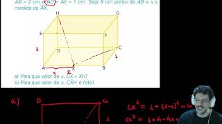 FUVEST  Geometria  No paralelepípedo reto retângulo mostrado na figura [upl. by Rachael]