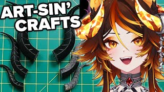 Crafting Trickys Horns  Art Sin Crafts [upl. by Nuhsyar]