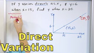 01  Direct Variation and Proportion in Algebra  Part 1 Constant of Variation amp More [upl. by Ennairam]