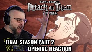 ATTACK ON TITAN FINAL SEASON PART 2 OPENING REACTION OP 7 Shingeki No Kyojin [upl. by Whitman]