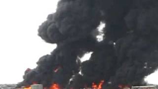 Williston North Dakota Oil Fire Clip01mov [upl. by Goldstein]